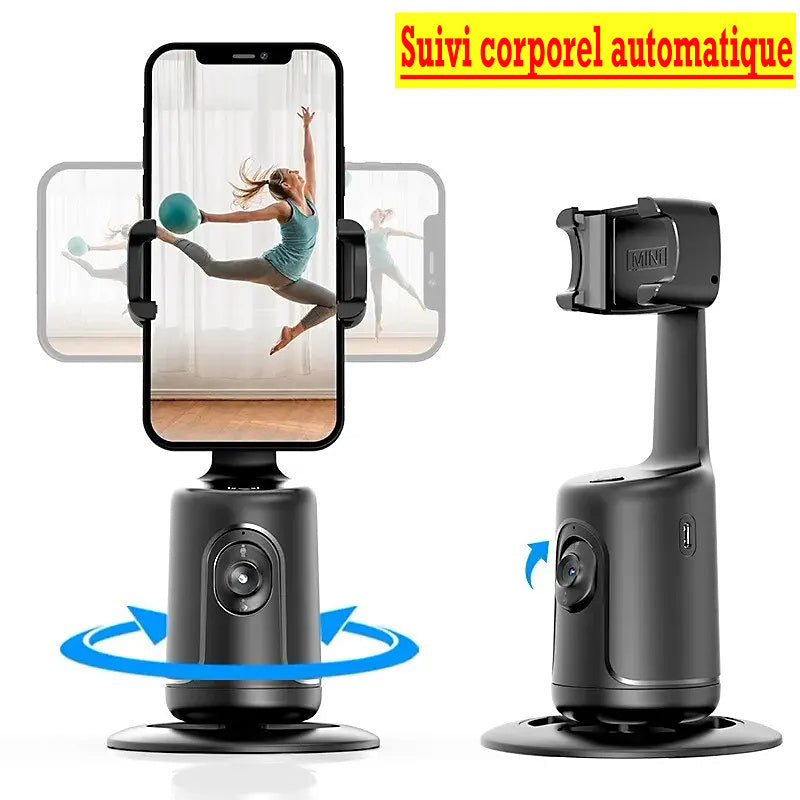 Trépied Selfie 360° Intelligent avec I.A – Suivi Automatique