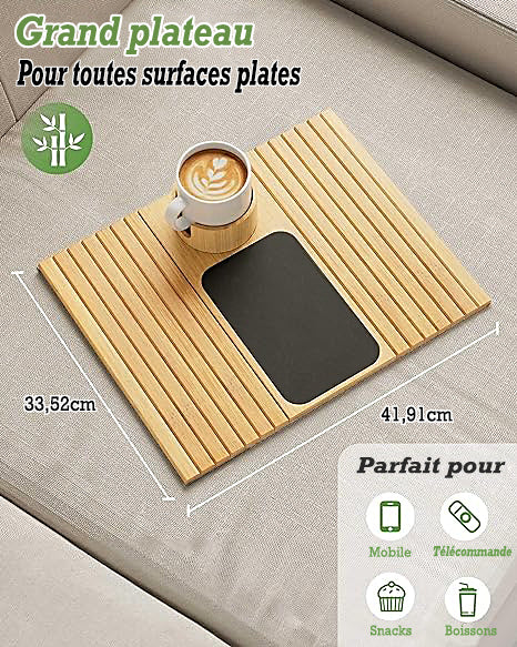 Porte-Tasse en Bambou pour Canapé