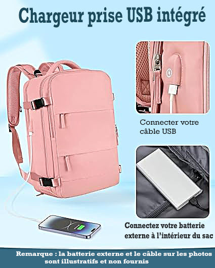 Sac de Voyage Grande Capacité – Port USB, imperméable et résistant