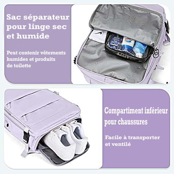 Sac de Voyage Grande Capacité – Port USB, imperméable et résistant
