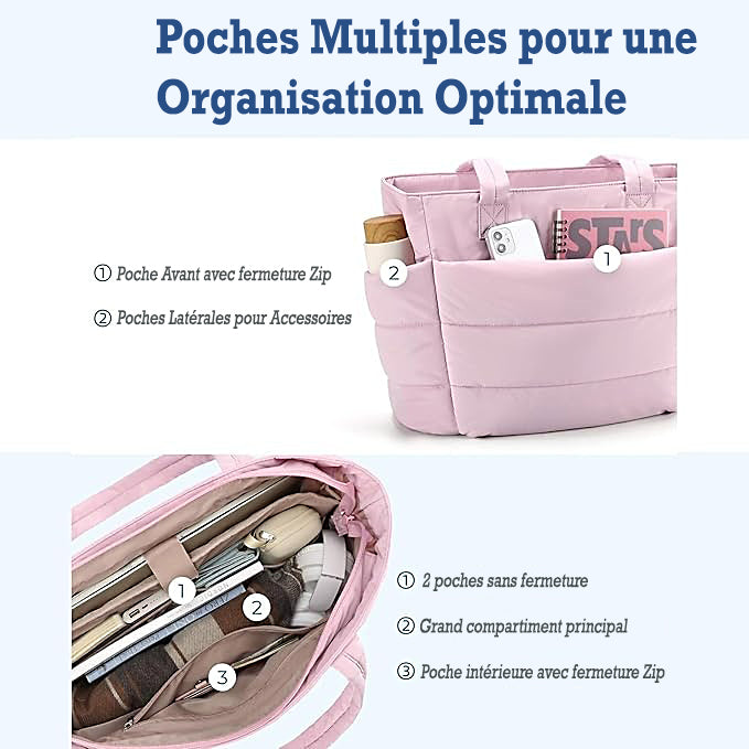 Sac à Main Femme Grande Capacité – Style Doux & Moderne