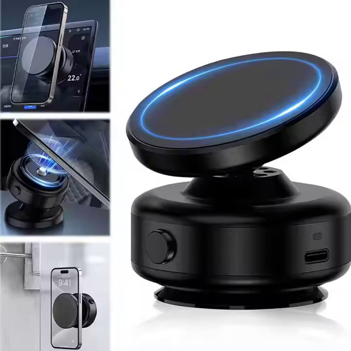 Support ventouse Smartphone Magnétique - Avec Ultra-Haute Adhérence & Recharge Rapide