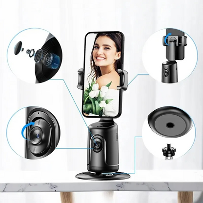 Trépied Selfie 360° Intelligent avec I.A – Suivi Automatique