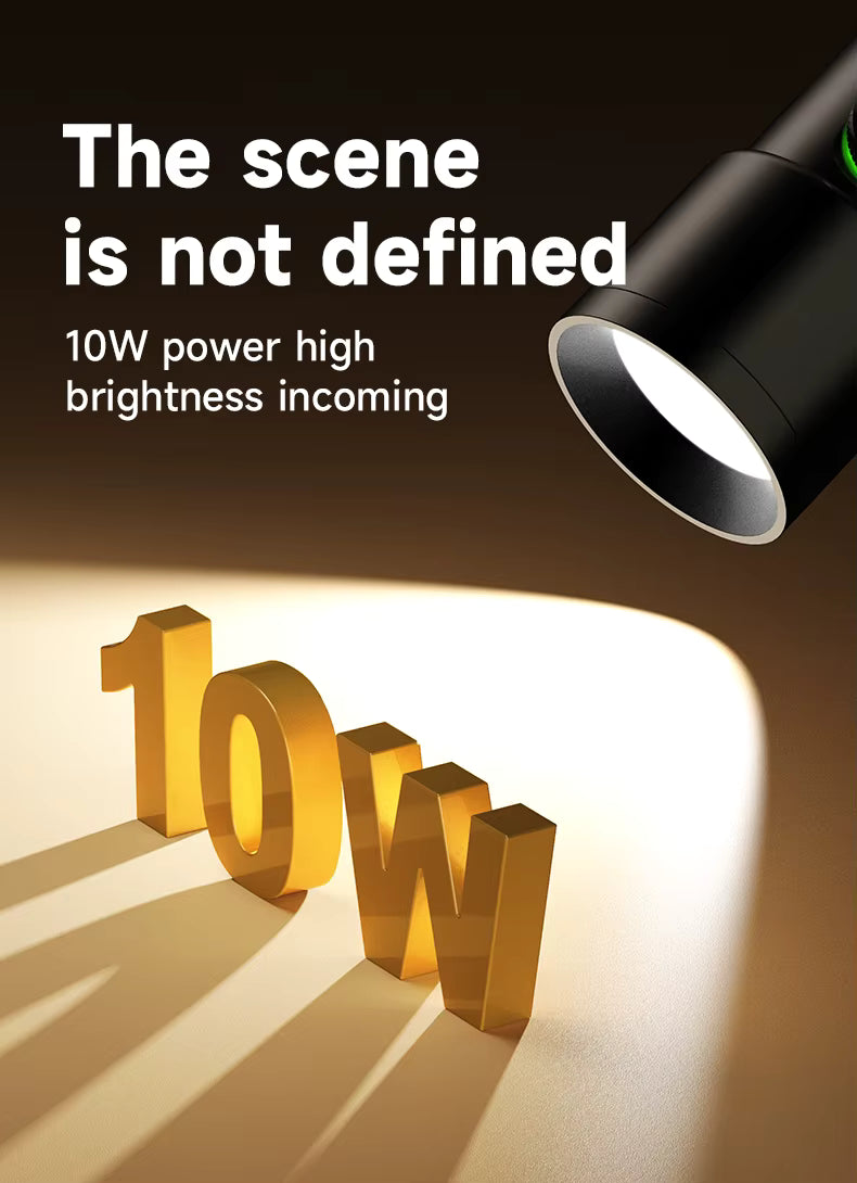 M10 Flashlight Photo & Video – Professional LED Lighting with Adjustable Zoom