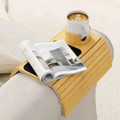 Porte-Tasse en Bambou pour Canapé